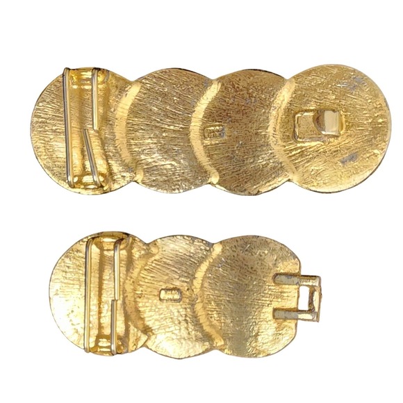 Vtg Mimi DI N  Coin Belt Buckle Gold Tone 7 Authentic Coins Jewelry Collectible - Picture 4 of 6